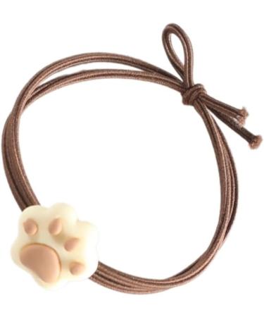 xbiez Cartoon Kitten Paw Style Cat Paw Hair Tie Hair Rope Strong Hold Christmas Costume Cat Paw Cute Hair Rope Non-Slip Beige 1 - Buy Online on GoSupps.com
