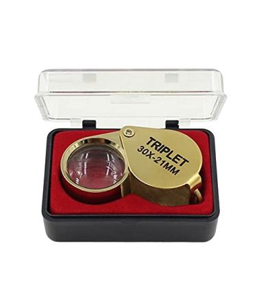 Magnifying 30X Power 21mm Jewelers Magnifier Gold Eye Loupe Jewelry Store Lowest Price Portable Magnifying Glass with Exquisite Box Good Times