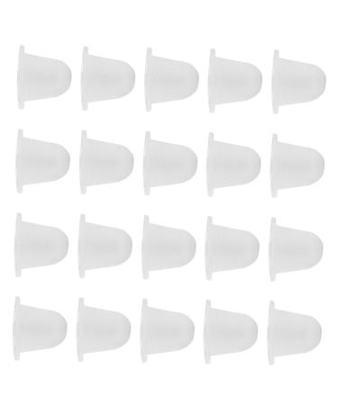 200pi ces Couvertures De Pigment Silicone Pour Et Maquillage Caps Semi-cups R utilisables Pour Salons De Beaut Et Extensions De 1.5x1.3x1.3cm blanc