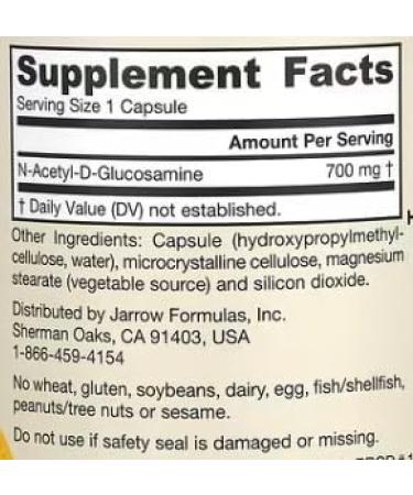 Jarrow Formulas N-A-G (N-Acetyl-D-Glucosamine) 500mg - 120 Vcaps - Superior Joint and Digestive Support - Buy Online on GoSupps.com
