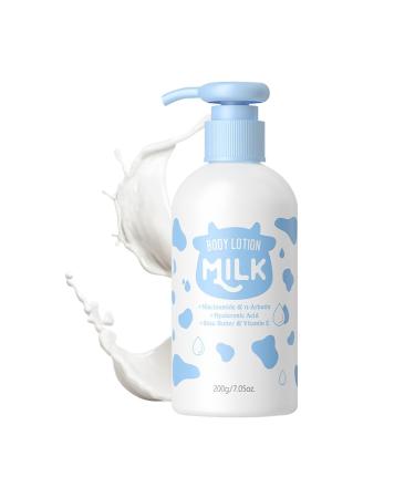 Wenrny Milk Body Lotion 7.1 Oz Hydrating Shea Butter Vitamin E Body Care Moisturizer for Deeply Hydrating Soften Skin and Reveal Skin Radiance Moisturizing Milk Body Cream for All Skin Types 1 PCS