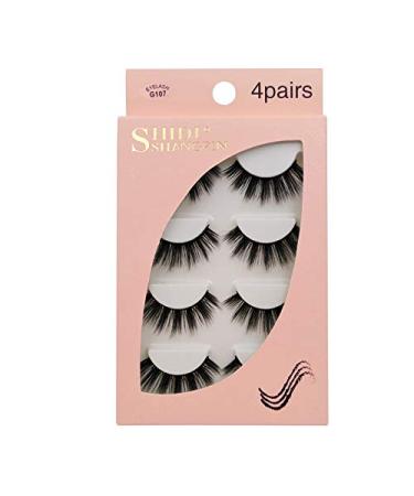 False eyelashes with eyeliner natural fake lashes Reusable makeup eyelashes Non Magnetic