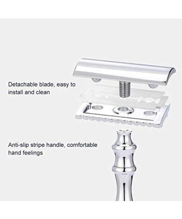 Classic Double Edge Metal Razor for Men - Black Shaving Razor for Beard Grooming | International Shipping Available - Buy Online on GoSupps.com