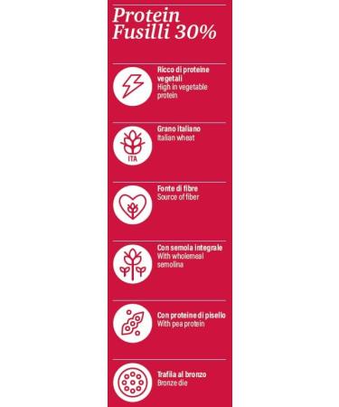 Dalla Costa Fusilli Protein Paste 30 Pea Protein value pack 8 x 250 grams - Buy Online on GoSupps.com