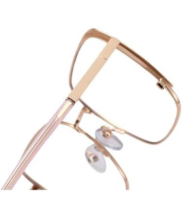 Clear Vision Blue Light Blocking Readers - Metal Frame Big Mirror Glasses 3.00 C8 | International Shipping - Buy Online on GoSupps.com