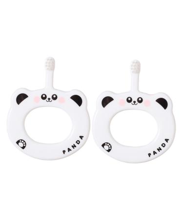 Minkissy 2st toothbrush tongue cleaner for babies toothbrush with soft bristle children's toothbrush soft cartoon child toothbrush Infant toothbrush to the small child anti-drop environmental protection s