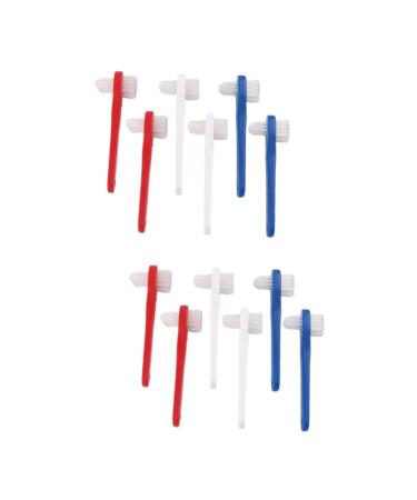 Partykindom 12 STK Double -headed wrong toothbrush portable toothbrush accessories for dental care oral care toothbrush at home soft dentures dentures Simply travel orthoses 1 piece (1 -pack).