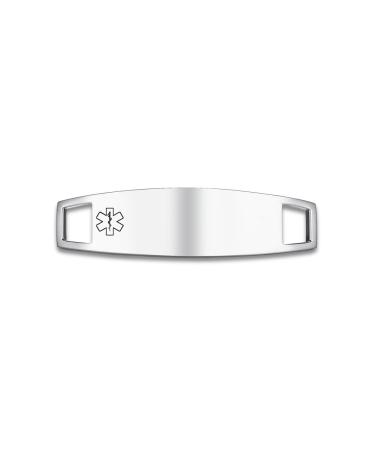 VNOX Free Engraving-Medical Alert ID Stainless Steel Tags Accessories for Bracelet Handmade Jewelry 1PCS custom engraving