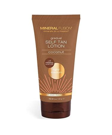 Mineral Fusion Gradual Self Tan Lotion, Light/Medium, Coconut, 5 oz