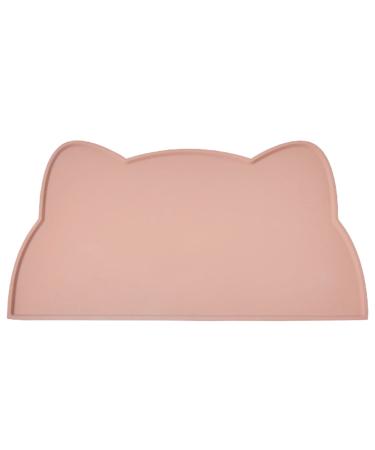 Septillar bowl pad cat dog 52x30 cm silicone waterproof feed pad slipproof food bitches water bowl cat mat (tea pink) tea pink 52x30 cm