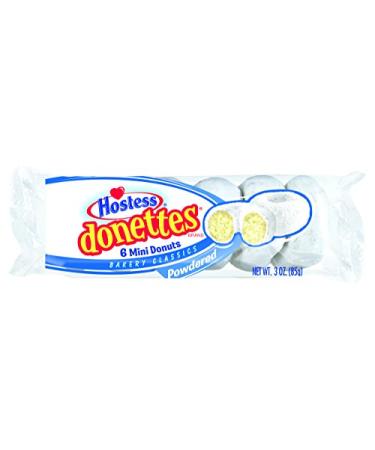 Hostess Donettes Mini Powdered Donuts - 3oz Pack of 10 | Sweet Snack Treat - Buy Online on GoSupps.com