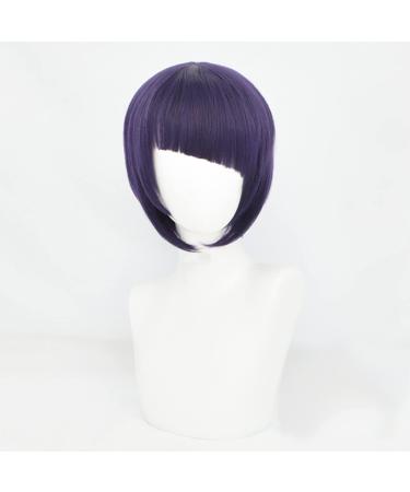 Lwiuentx MHA Cosplay Jirou Kyouka Short Black Purple Wig | Free Wig Cap Included | International Shipping - Buy Online on GoSupps.com