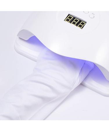 UV Glove Gel Manicures Glove UV Protection Gloves Polish Nail Drye Anti UV Fingerless Gloves 1Pair White - Buy Online on GoSupps.com
