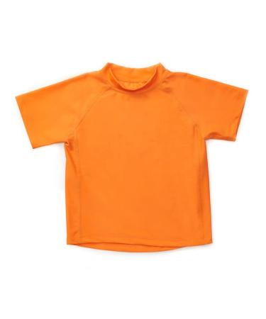 Leveret Short Sleeve Baby Boys Girls Rash Guard Sun Protected UPF + 50 Kids & Toddler Swim Shirt (12 Months-5 Toddler) 4 Years Orange