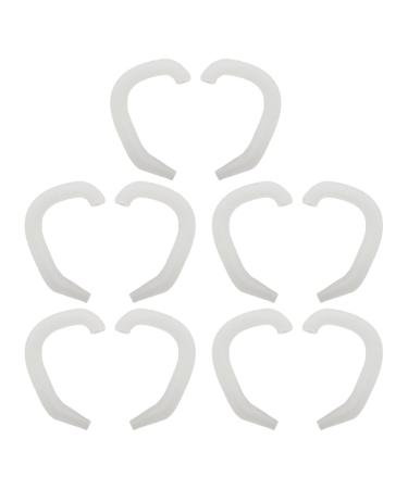 5 Pairs External Accessories Discreet Ear Correctors Corrector for Correction Device Tape Use Ears Earring with Newborn Aesthetic Patch Support Clip White on White 4.4x3.6cm