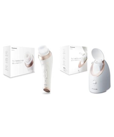 Panasonic Prestige 3-in-1 face brush EH-X10 Japanese Rituals + Enhancer EH-Text20 & Ion-Stever EH-XS01 Face Sauna Bundle with Ion-Steader EH-XS01