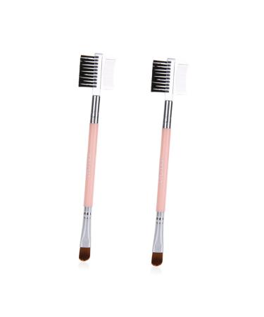 1 Face Makeup Eyebrow Comb Brush Eyebrow Spoolie Eye Cosmetics Eyeshadow Makeup Brush Eyelash Comb Women Makeup Brush Lip Makeup Brushes Major Eyebrow Brush Pink Miss