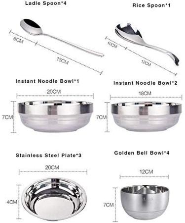 SHAOHUASC Bowl Bowl Thick Stainless Steel Bowl Family Set - Buy Online on GoSupps.com
