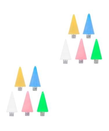 Healeved 2 Sets Pen Tip Nail Rhinestone Dotting Pencil Tip Rhinestones Picker Tips Wax Pencil Bead Picker Tool Nail Point Pen Head Wax Replacement Tips Manicure Tools Double Head