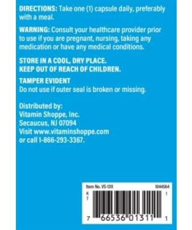The Vitamin Shoppe No Flush Niacin 500MG - Supports Normal Cholesterol Levels & Energy - 300 Capsules - Buy Online on GoSupps.com
