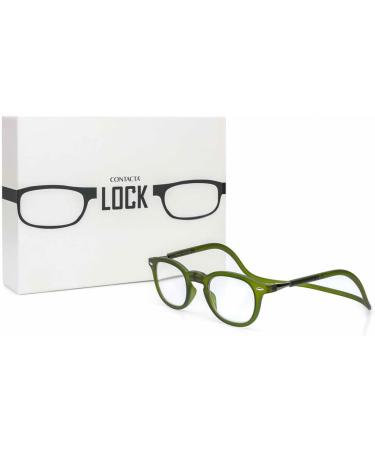 Contacta Lock Reading Glasses for Men & Women - Green +3.00 Diopters Magnetic Collar & Adjustable Sticks - Includes Glasses Holder - Buy Online on GoSupps.com