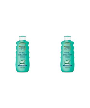 Garnier after sun lotion with aloe vera cooling body lotion ambre solaire after sun soothing moisture milk 1 x 400 ml (pack with 2) 400 ml (2 Pack) after sun lotion
