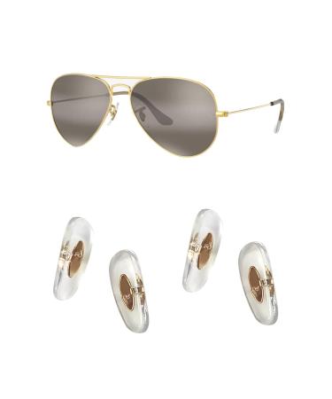 HICYCLE2 RAY-BAN replacement nose pads for AVIATOR RB3025 RB3539 RB3026 RB3447 RB4263 RB3548 RB3716 RB3548N Sunglassen repair kits for clipping bonus sunglasses bag 2 pair of gold