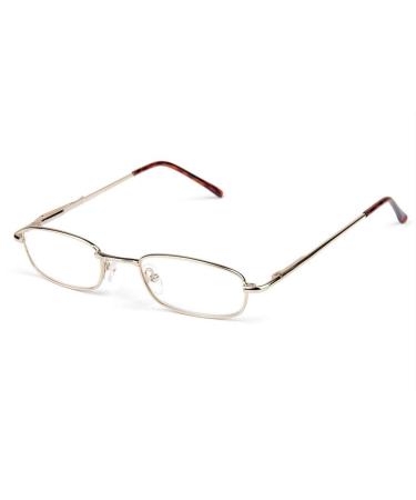 elegant reading glasses / aid in gold with clip + 2.75 dtp + 2.75 dpt