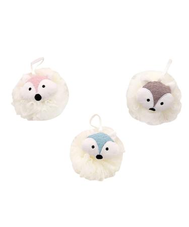 3PS Anim Mesh Bad Snge Loofa Bo Wasng Sbe Ute S Bl Fo Kids S Aoies