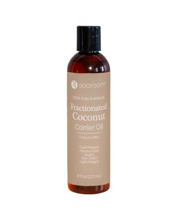 SpaRoom 100% Pure and Natural Carrier Oil Hair and Skin Moisturizer Aromatherapy and Massage Oil Base for Essential Oils 8 Ounces Fractionated Coconut Oil
