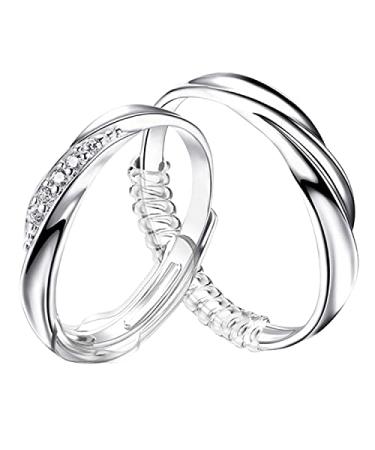 Ottemax Ring Size Adjuster for Loose Rings - 20 Pack 6 Sizes Invisible Jewelry Sizer, Mandrel for Making Jewelry Guard, Spacer, Sizer, Fitter - Spiral Silicone Tightener Set with Polishing Cloth