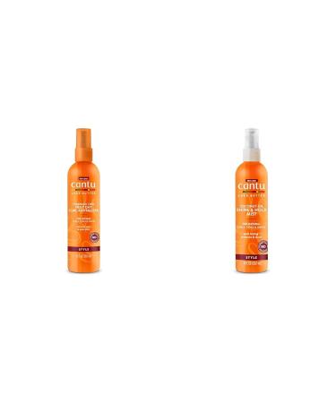 Cantu Comeback Curl Revitalizer Mist 12 oz & Coconut Oil Shine & Hold Mist 8 oz Bundle