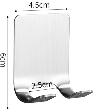 Wooauto 10 Pieces Stainless Steel Self-Adhesive Hooks - Waterproof Shower Razor & Clothes Holder - No Holes Needed - Kitchen & Bathroom Accessories - Buy Online on GoSupps.com