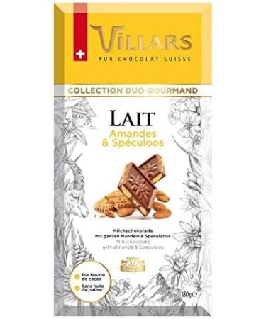 VILLARS - Milk Almond Speculoos Tablet 180G - Pack of 3 - Special Offer - Buy Online on GoSupps.com