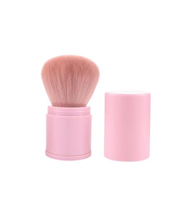 minkissy Cosmetic Buffing Mineral Stippling Brush Foundation Powder Blending Brush Retractable Powder Brush Travel Foundation Brush Makeup Concealer Brush Miss Neck 8.3x3.3cm Pink