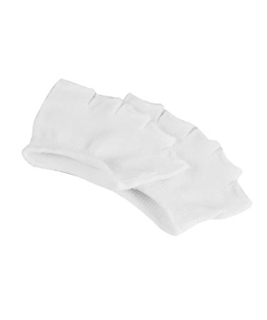 MOLUCKFU 4 Pairs Cotton Socks Five Toe Socks No Show Socks Half Socks Peep Toe Socks White 10.00X7.00X0.50CM