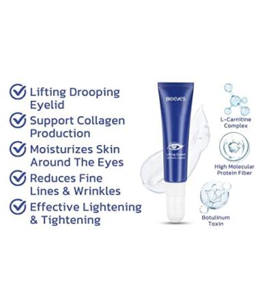 Bigeyes Lifting Eyelid Contouring Cream - Eyelid Defining Beauty Gel for Droopy Eyelids & Wrinkles (2pcs) - Buy Online on GoSupps.com