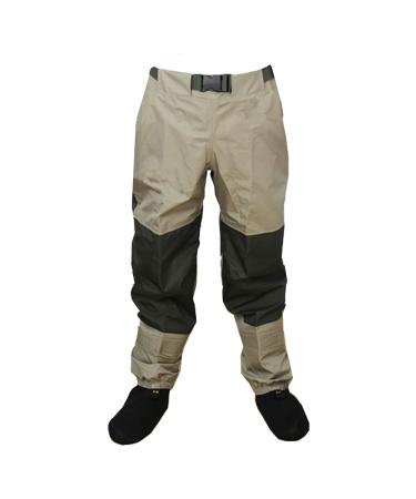 Breathable fishing clothing wats boot fishing fishing pants fly waden pants pants permanent weatherproof wading waden men pants with tricot kb003 unit size XL olive + green - Buy Online on GoSupps.com