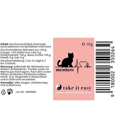 My Heart Take It Easy Globuli - Natural Calm for Cats | Stress Relief Travel & Noise Comfort with Bach Flowers - Buy Online on GoSupps.com