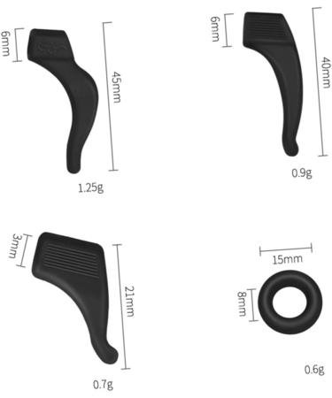 Buy Doitool 24 Pairs Silicone Anti-Slip Glasses Ears Tube Hook - Slide-Resistant Brass Earrings for Eyewear - International Shipping Available - Buy Online on GoSupps.com