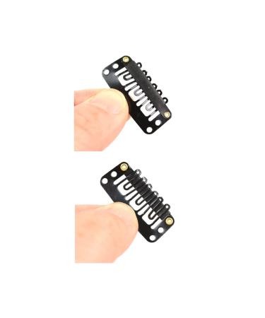 Pack of 30 Black U-Shape Wig Clips | 32mm Snap Comb Clips with Silicone Back for Extensions - Buy Online on GoSupps.com