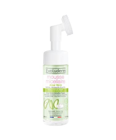 EVOLUDERM - Mousse Micellaire Aloe Vera - 150ml - 93% d'Ingr dients d'Origine Naturelle - V gan