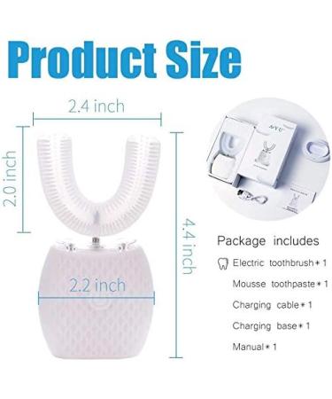 IVYARD Ultrasonic Automatic Toothbrush - 360 Electric Sonic Teeth Whitening Kit | Wireless Charging & Timer | Travel/Home - White - Buy Online on GoSupps.com