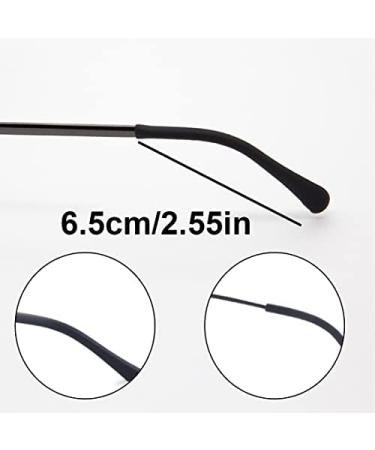 Menyiyds Silicone Glasses Tips - 4 Pairs Anti-Slip Soft Silicone for Thin Sunglasses | Black & White Repair Tool - Buy Online on GoSupps.com