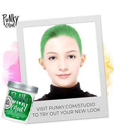 Punky Apple Green Semi Permanent Hair Dye - Vegan, PPD and Paraben Free - Vibrant Color Transformations - Easy Application - Long-Lasting Results - 3.5oz - Buy Online on GoSupps.com