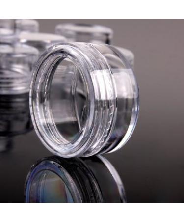 Beauticom 3G/3ML Round Clear Jars with Screw Cap Lids - 25 Pack Clear Containers for Beads, Gems, Glitter, and Charms - BPA Free - Buy Online on GoSupps.com