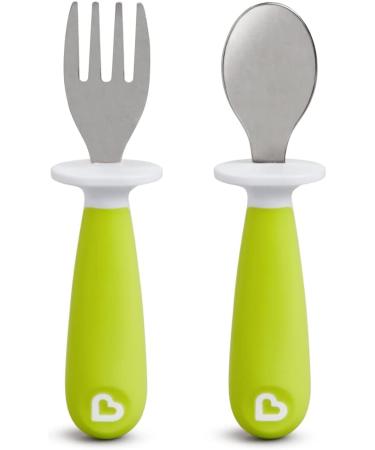 Munchkin Toddler Fork and Spoon Set - 1 Fork & 1 Spoon - Assorted Colors - Buy Online on GoSupps.com