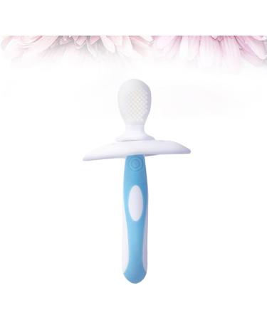 Minkissy Silicone Bristle Children's Toothbrush - Soft Baby Training Brush Set - Blue 1 Pack - Buy Online on GoSupps.com