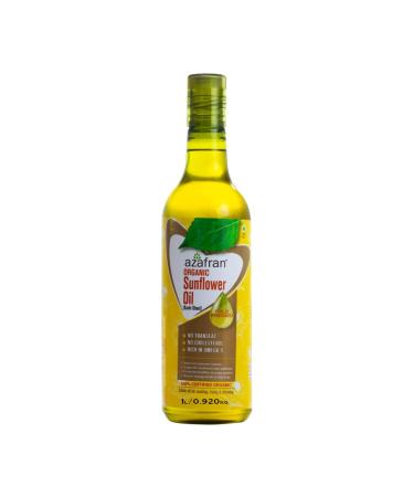 Azafran Organic Refinery Oil, 33.81oz 1 L (Sunflower Oil)