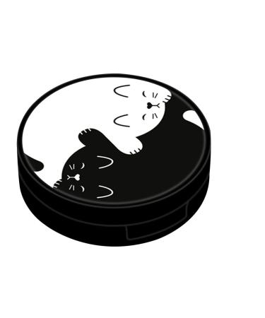 Two Lovely Cats Contact Case Personalized Contact Box Reisekit Servant Contact Box with Spiegelpinzette Removing Tool Solution bottle